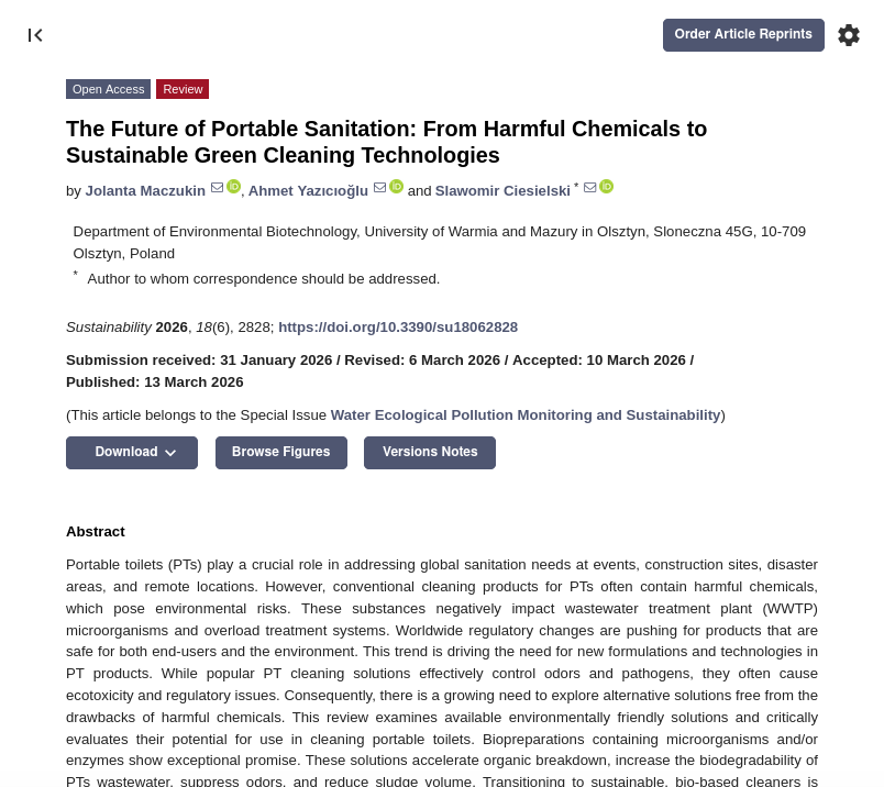 The Future of Portable Sanitation: From Harmful Chemicals to Sustainable Green Cleaning Technologies 
